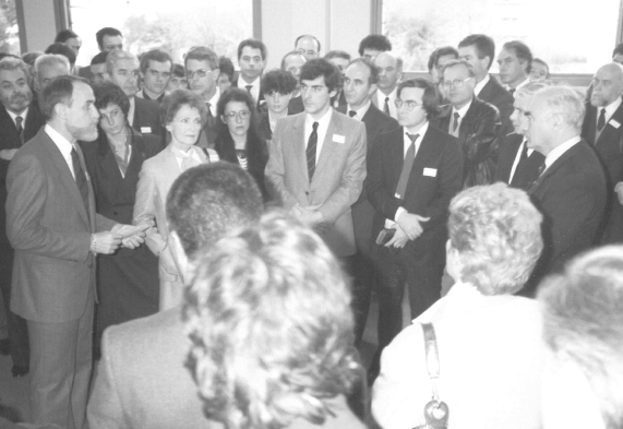 Pr. Léandre Pourcelot, Pr. Thérèse Plagnol, Mr. Hubert Curien.